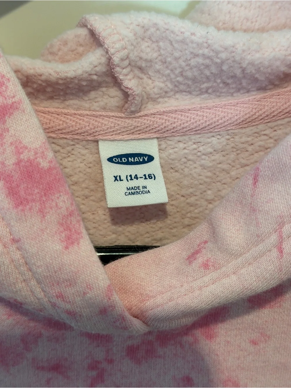 Old Navy Pink Tie-Dye Hooded Sweatshirt